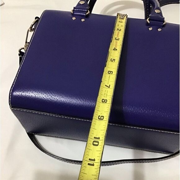 kate spade Alessa Wellesley Leather Satchel Holliday Blue Bag - Picture 11 of 15